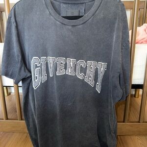 Givenchy Charcoal Gray Logo Tee